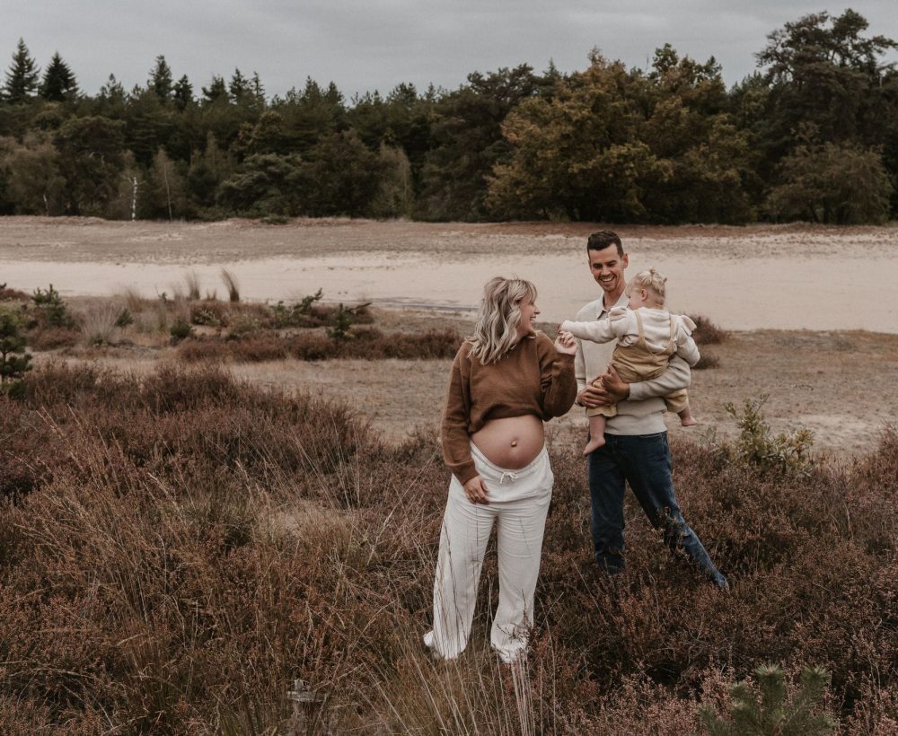 Gezinsshoot op de heide in omgeving Tilburg